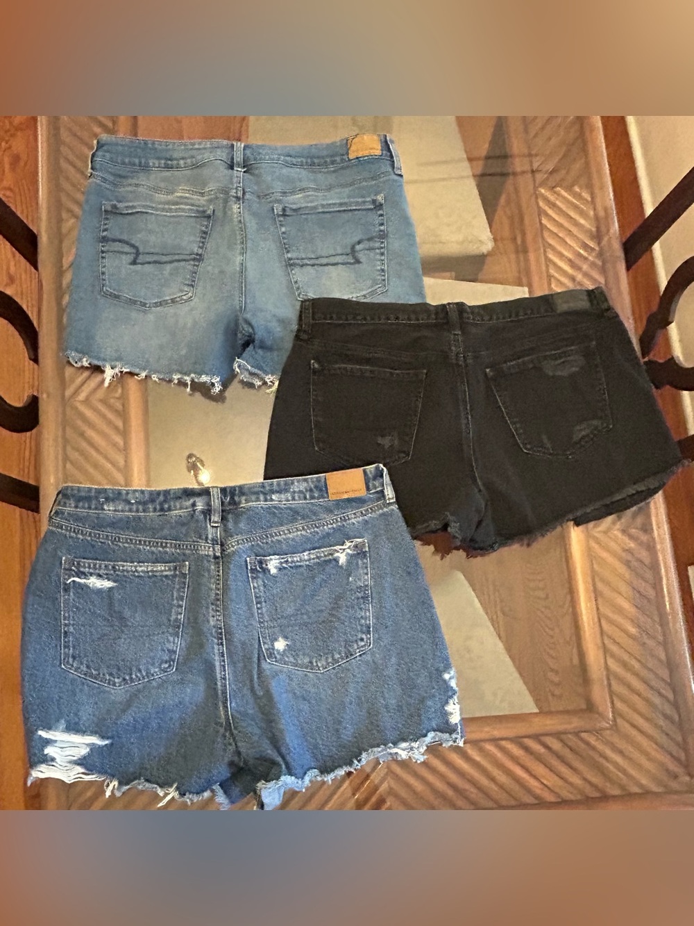 American Eagle denim shorts (lot of 3) sz. 16-18 - Picture 7 of 10